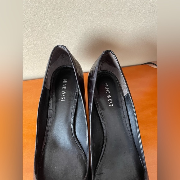 Nine West Women shoes ,black leather Size 7 - Picture 3 of 6